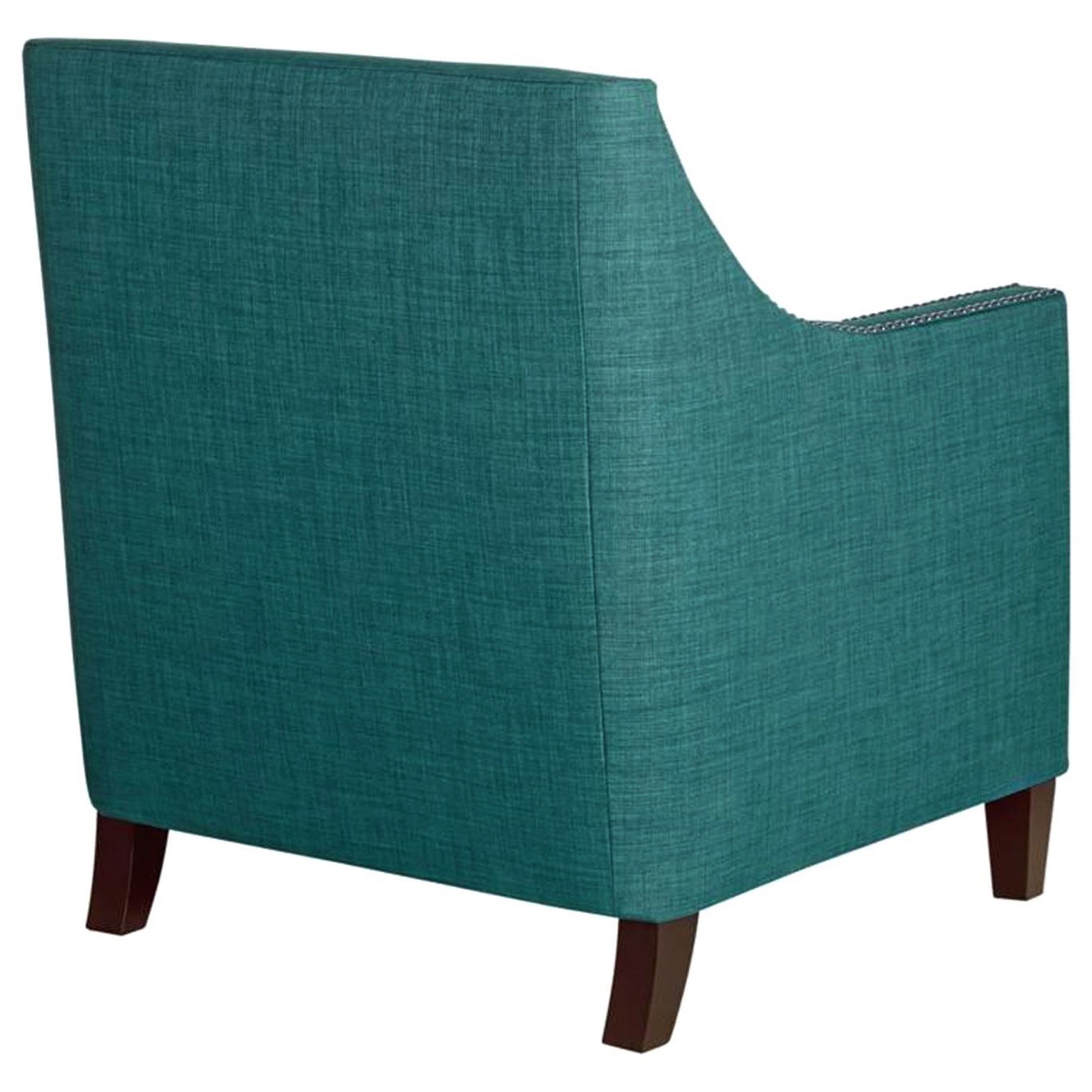 Elements Erica 497TEAL Transitional Accent Chair with Chrome Nails